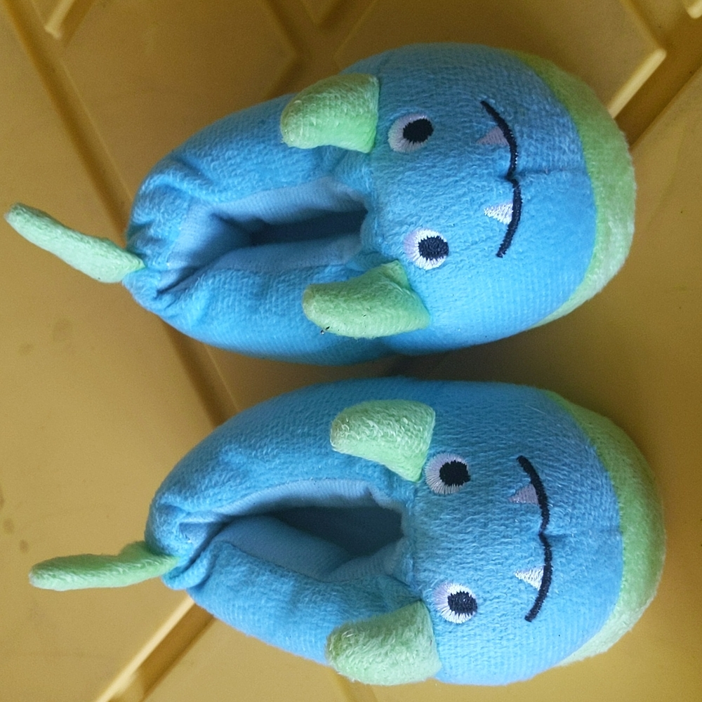 Baby Toddler blue Monster Slipper Small Size 5-6